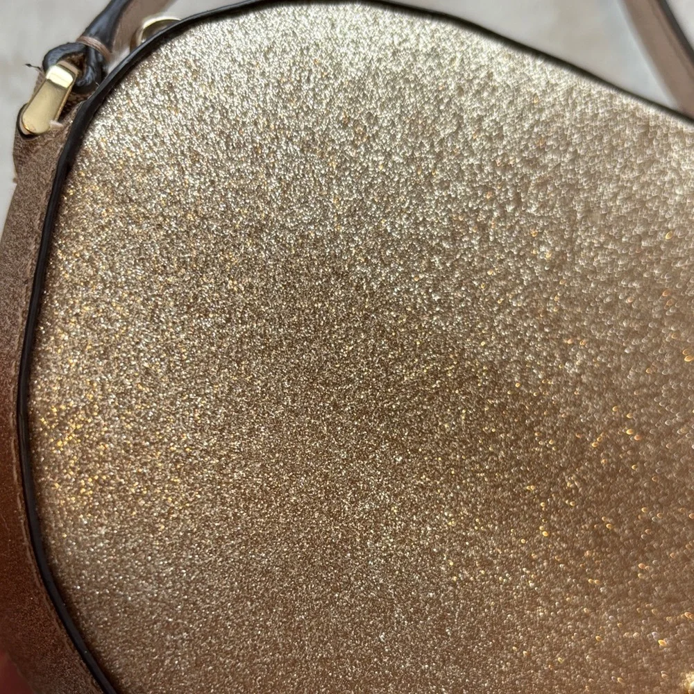 Kate Spade Gold Glitter Small Crossbody Bag - Picture 4 of 11